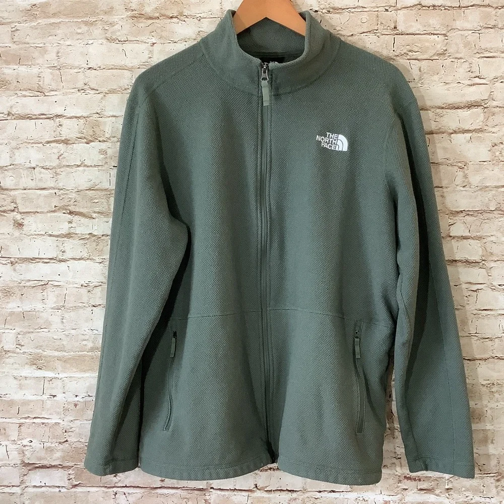 Men’s The North Face Olive Textured Full Zip-Up Jacket XL